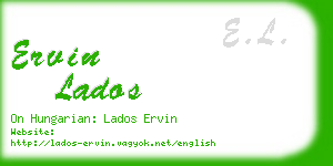 ervin lados business card